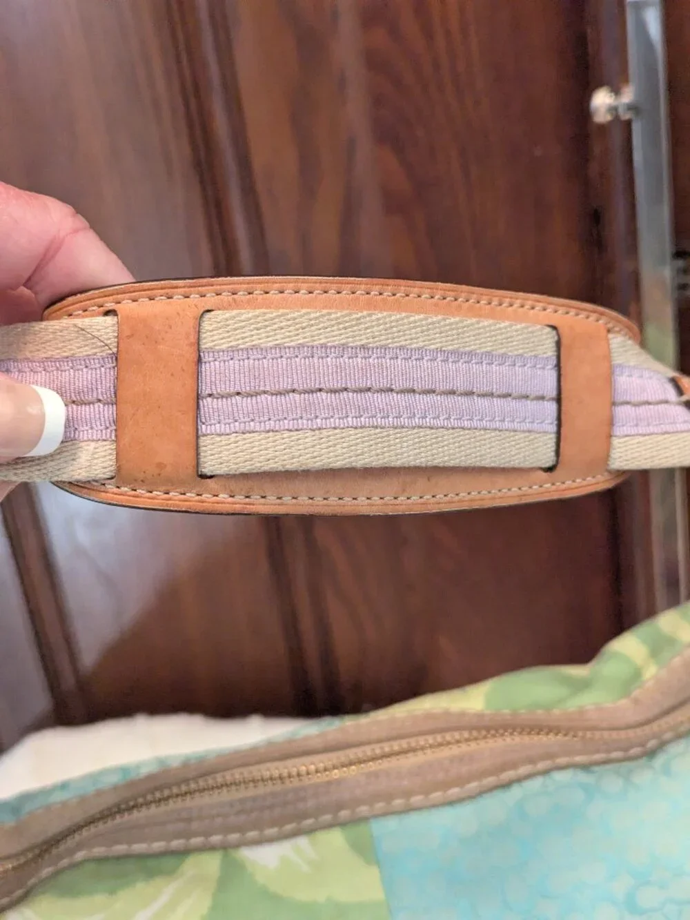 Coach Pastel Spring Patchwork Hamptons Hobo #374